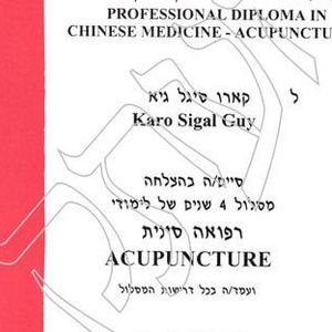 דיקור סיני (אקופונקטורה) | גיא קארו - סיגל